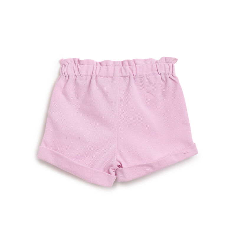 Girls Medium Pink Applique Outfit with Short Pants image number 3